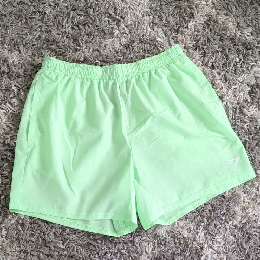 Gymshark M Fluo Mint Green Athletic Shorts Sold Out Online Arrival 5 Inch Shorts